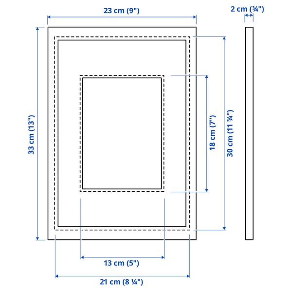 IKEA　スィルヴェルホイデン フォトフレーム ゴールド21×30cm