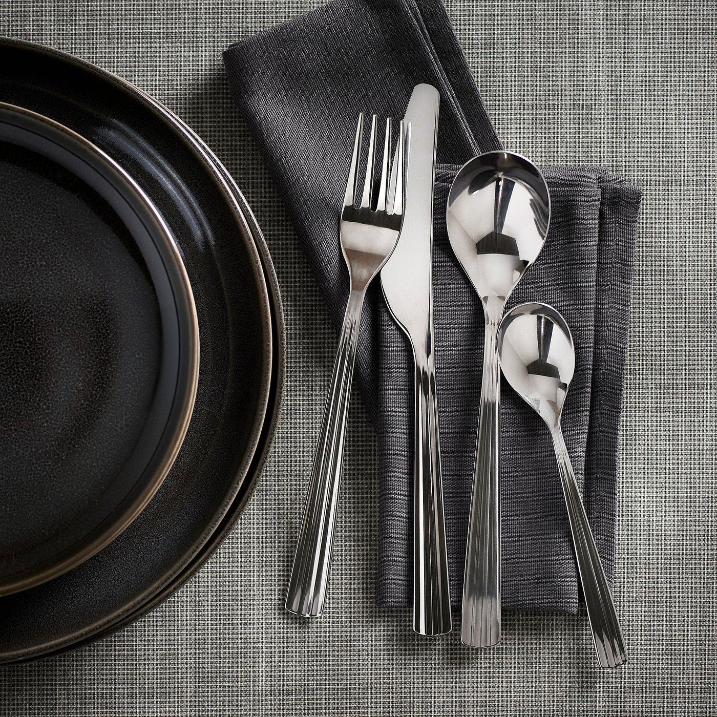 スズページ　200g ✖️24個と200g ✖️23個 SJUGÄLSHAJ シューエルシャイ カトラリー24点セット, ステンレス