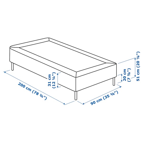 Skarer スコーレル 脚付きマットレス かため ダークベージュ Ikea