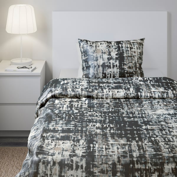 Skogslonn スコグスロン 掛け布団カバー 枕カバー ブラック マルチカラー 150x0 50x60 Cm Ikea