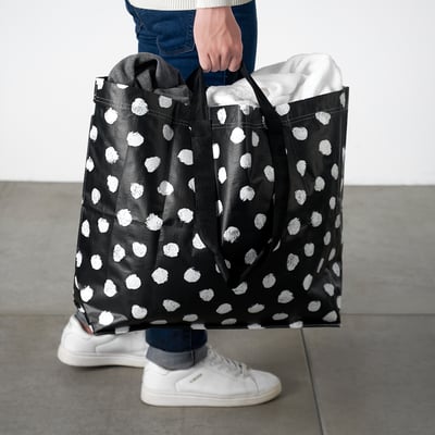 SKRUTTIG スクルッティグ キャリーバッグ M, ホワイト/ブラック, 36 l