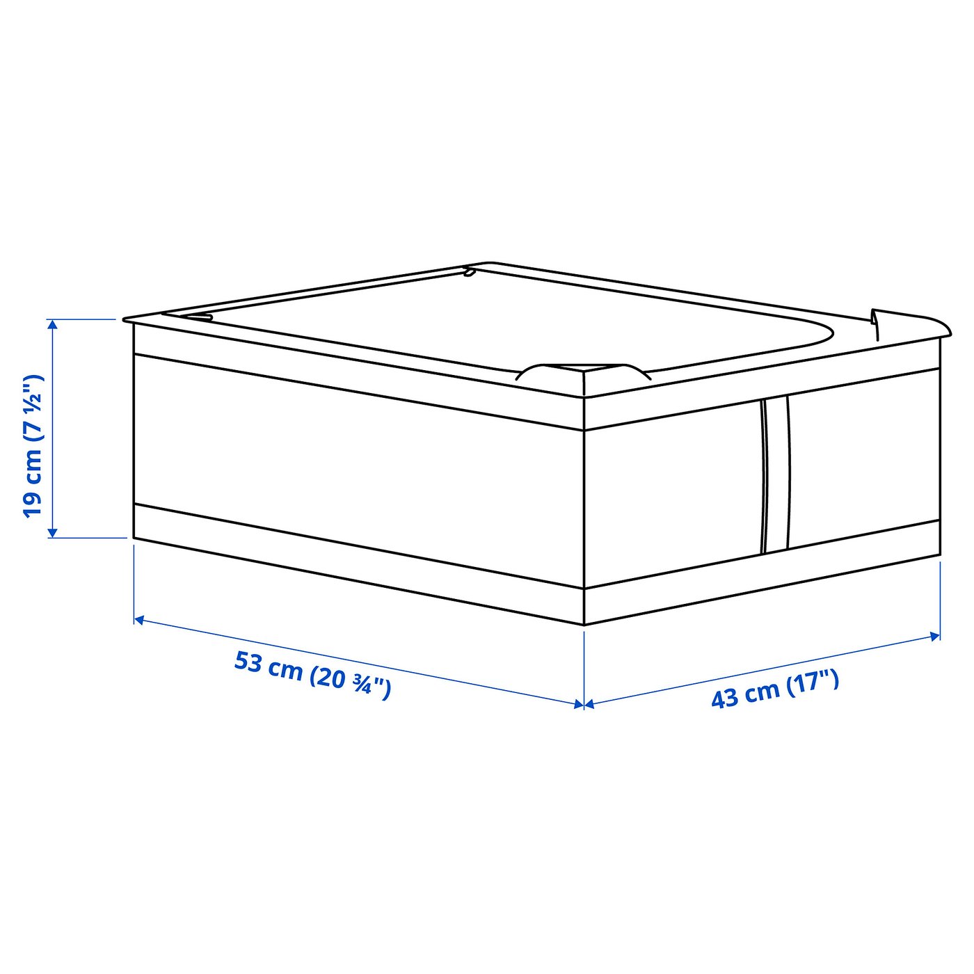 SKUBB スクッブ 収納ケース, ダークグレー, 43x53x19 cm - IKEA