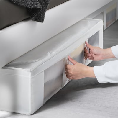 SKUBB スクッブ 収納ケース メッシュ窓付き, ホワイト, 93x55x19 cm