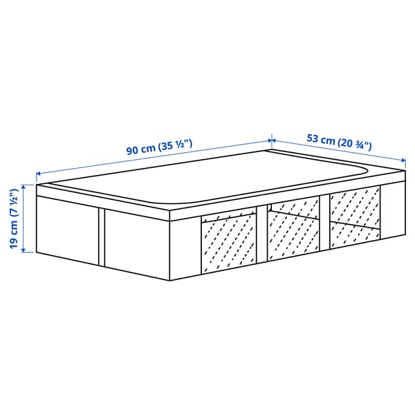 SKUBB スクッブ 収納ケース メッシュ窓付き, ホワイト, 90x53x19 cm