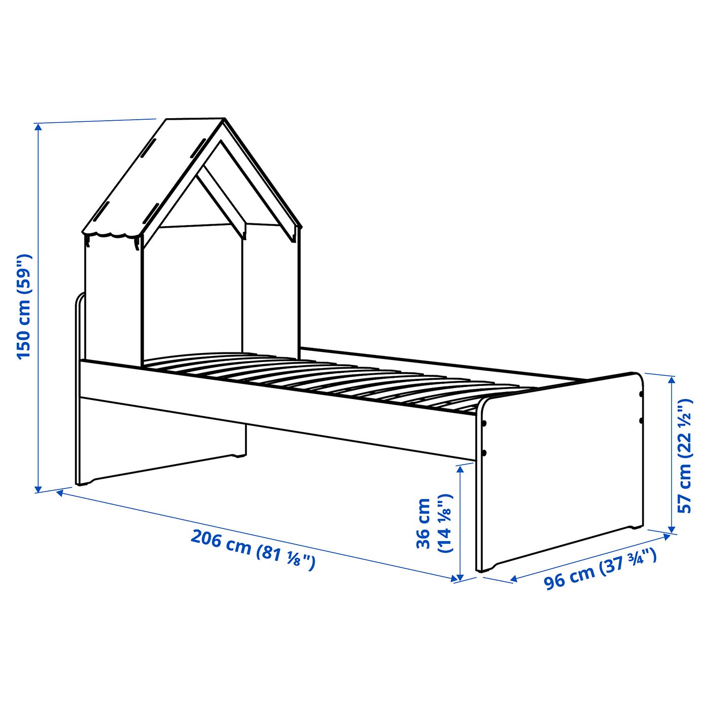 SLÄKT スレクト ベッドフレーム, ベッドアクセサリー付き/グレー