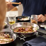 SLÄTROCKA スレトロッカ 調理器具キット 取り外し可能持ち手付き, フライパン ステンレススチール