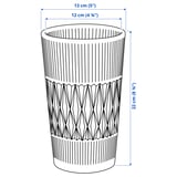 SMÄLLSPIREA スメルスピレア 花瓶, クリアガラス/模様入り, 22 cm
