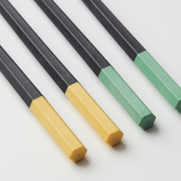 Smakfraga スマークフローガ 箸 4膳 プラスチック マルチカラー Ikea