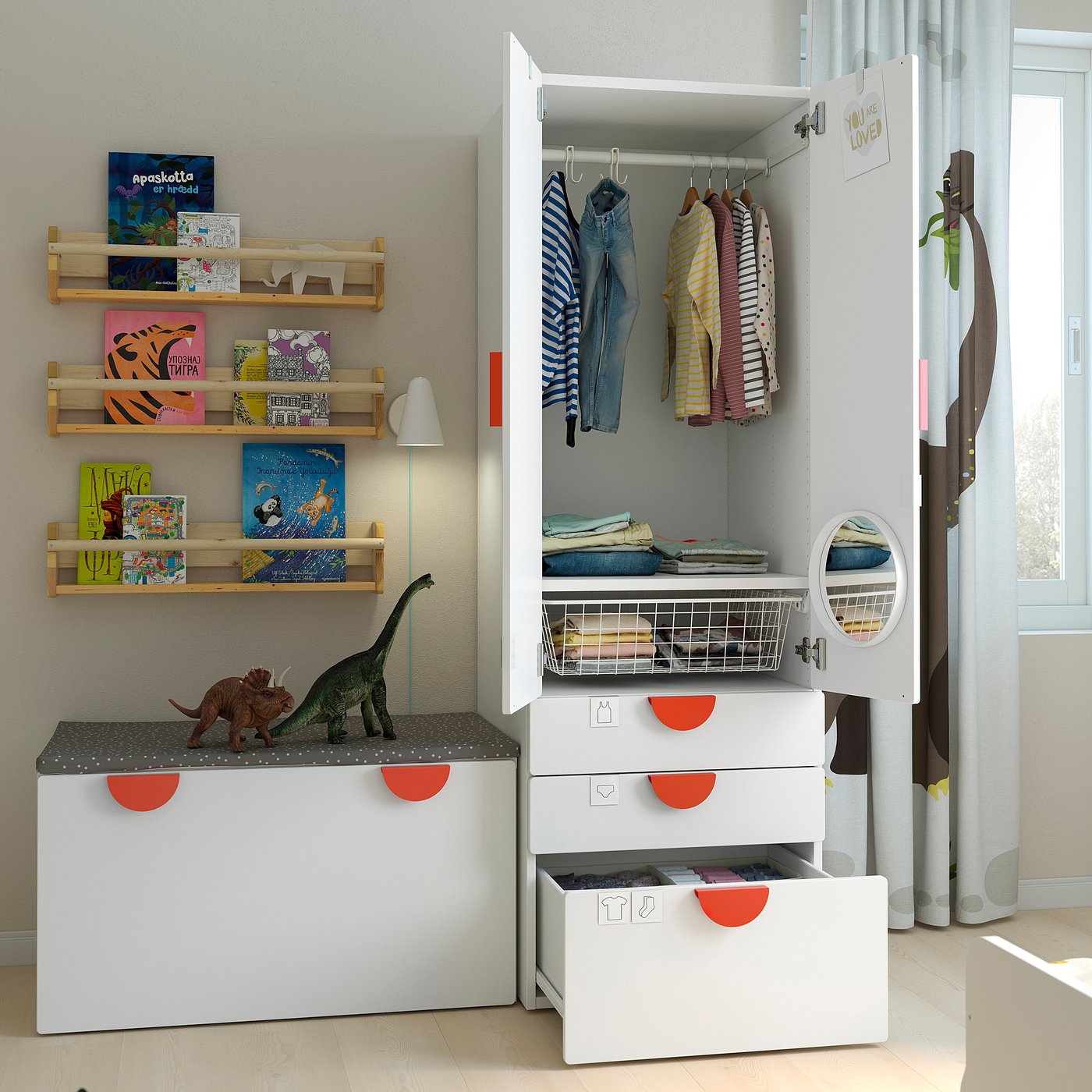 SMÅSTAD スモースタード / PLATSA プラッツァ 収納コンビネーション