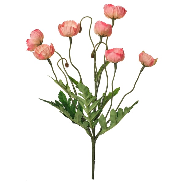 SMYCKA スミッカ 造花のブーケ, Poppy 室内/屋外用/オレンジ, 36 cm