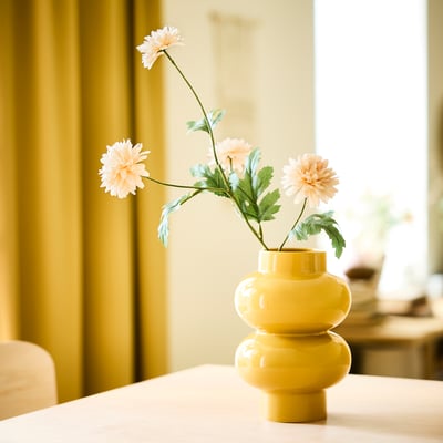 SMYCKA スミッカ 造花, 室内/屋外用 キク/ホワイト, 71 cm