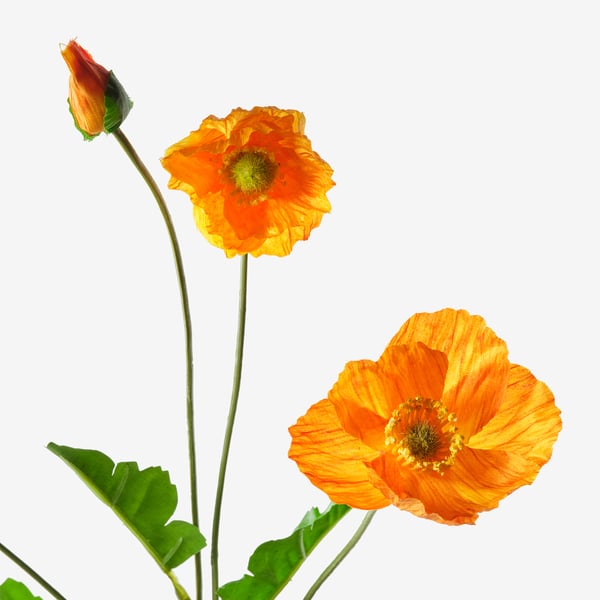 SMYCKA スミッカ 造花, 室内/屋外用/Poppy オレンジ, 60 cm