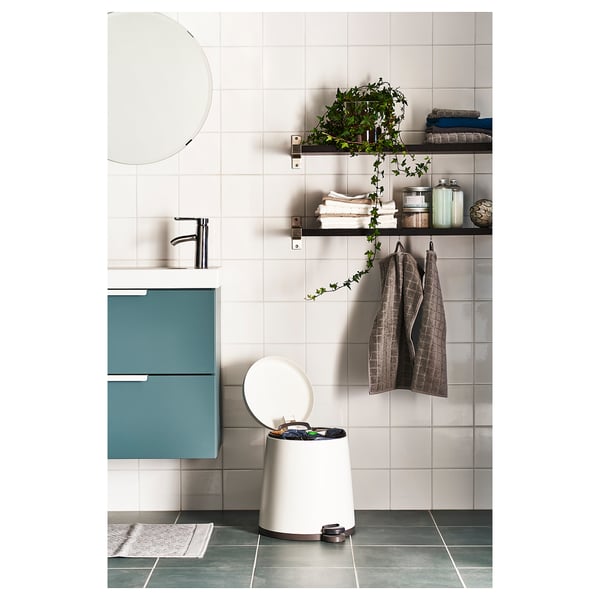 Snapp スネップ ペダル式ゴミ箱 ホワイト 5 L Ikea