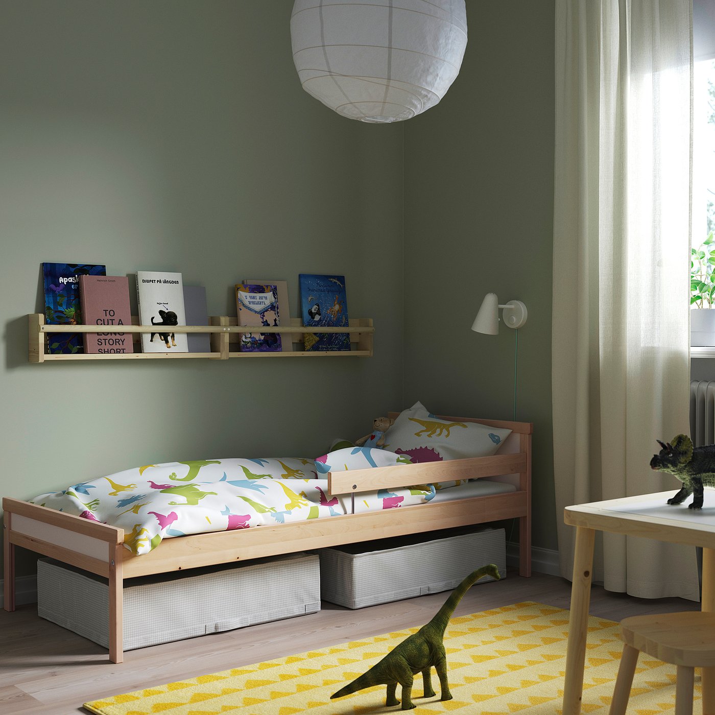 【美品】IKEA シンプル　SNIGLAR スニーグラル　キッズベッドセット SNIGLAR スニーグラル ベッドフレームとすのこ（組み合わせ）, バーチ