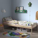 SNIGLAR スニーグラル ベッドフレームとすのこ（組み合わせ）, バーチ, 70x160 cm