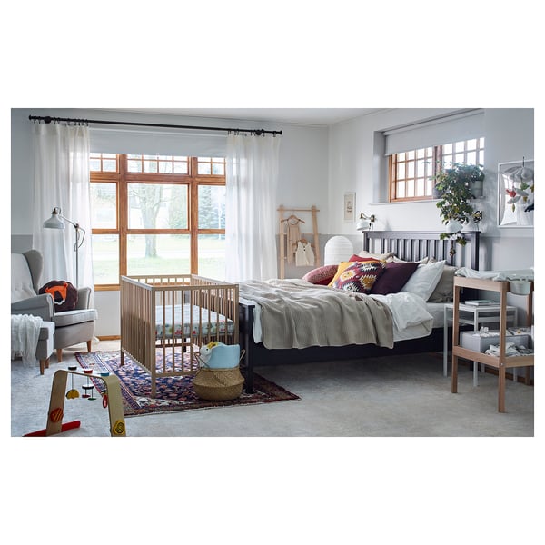 SNIGLAR スニーグラル ベビーベッド, ビーチ, 60x120 cm - IKEA 