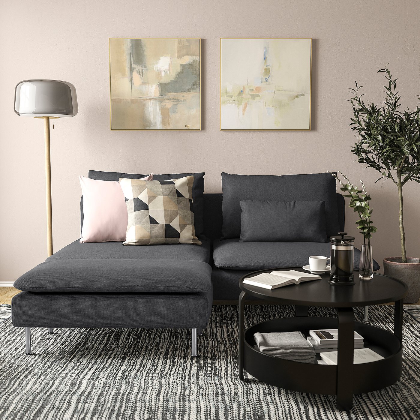 【まいける】IKEA ソーデルハムン　アームレスト　フリードトゥナ soederhamn-compact-3-seat-sofa