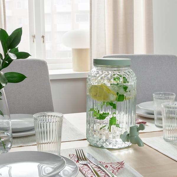 Sommarflader ソッマルフレーデル ドリンクサーバー クリアガラス ライトグリーン 3 L Ikea Sommarflader ソッマルフレーデル ドリンクサーバー クリアガラス ライトグリーン 3 L Ikea