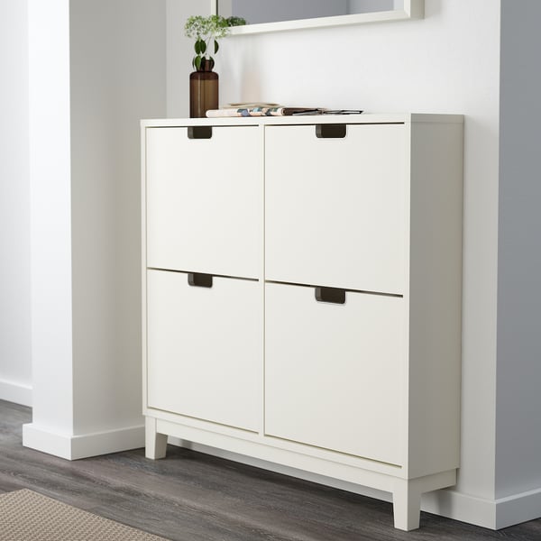 Stall ステル 靴収納用キャビネット 4コンパートメント ホワイト 96x90 Cm Ikea