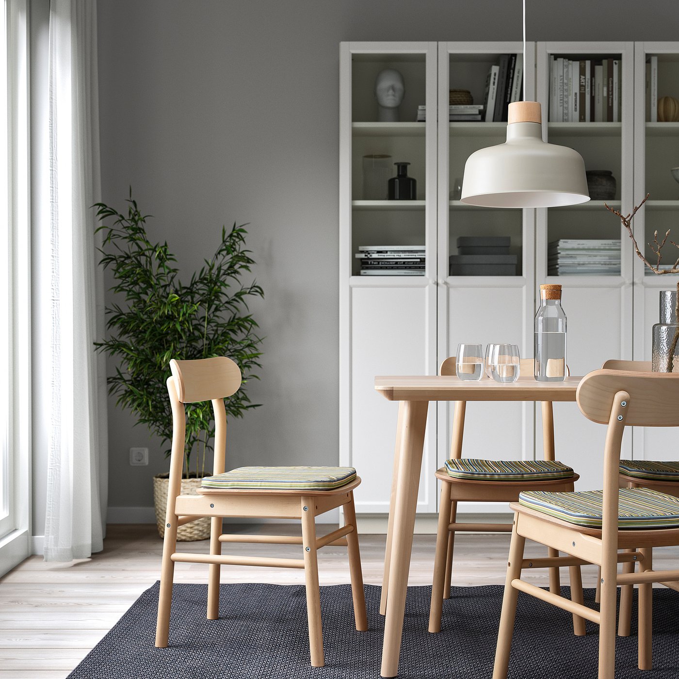 IKEA チェアパッド ベルティル グレー 4枚セット