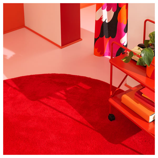 STOENSE ストエンセ ラグ パイル短, レッド, 195 cm - IKEA