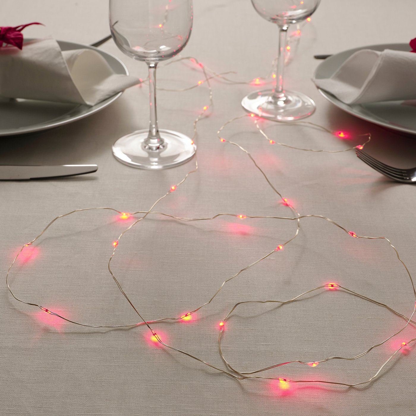 STRÅLA ストローラ LEDライトチェーン 全40球, 電池式 - IKEA