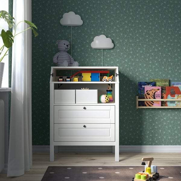 SUNDVIK スンドヴィーク おむつ替え台/チェスト, ホワイト IKEA