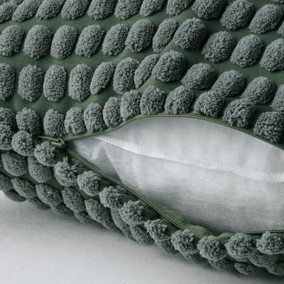 SVARTPOPPEL スヴァルトポッペル クッション, グレーグリーン, 30x65 cm