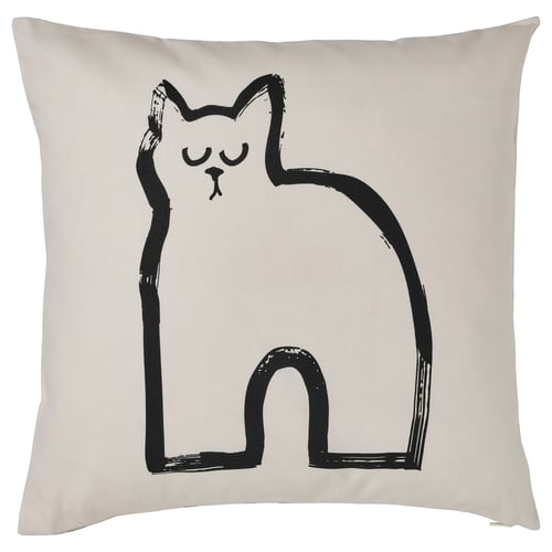 Tallspinnare タルスピンナレ クッションカバー オフホワイト ブラック 50x50 Cm Ikea