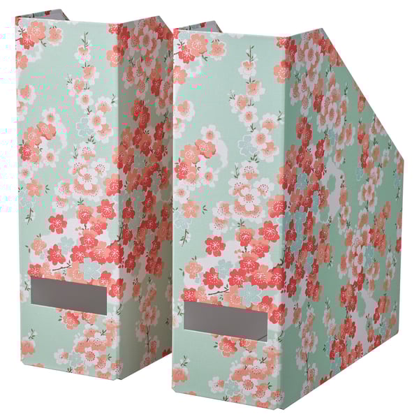 Tjena ティエナ マガジンファイル フラワー ライトグリーン Ikea