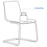 TOBIAS トービアス チェア, 透明, クロムメッキ - IKEA