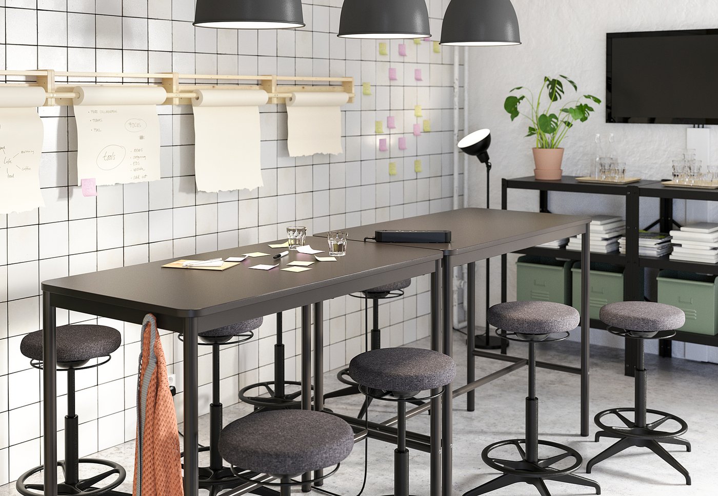 IKEA TOMMARYD トッマリード ハイテーブル Amazon｜IKEA TOMMARYD テーブル 130x70x105cm ホワイト｜サイド