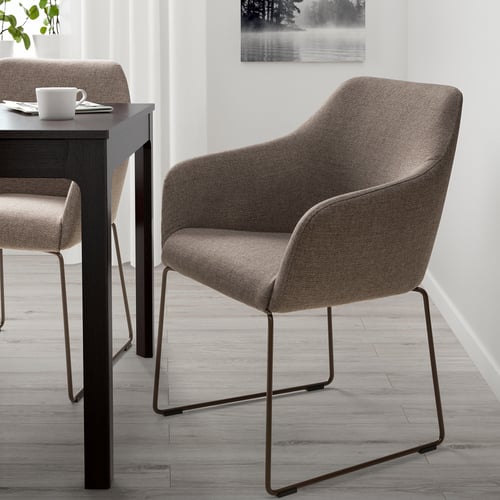 TOSSBERG トッスベルグ チェア, メタル ブラウン/ゴールドカラー IKEA