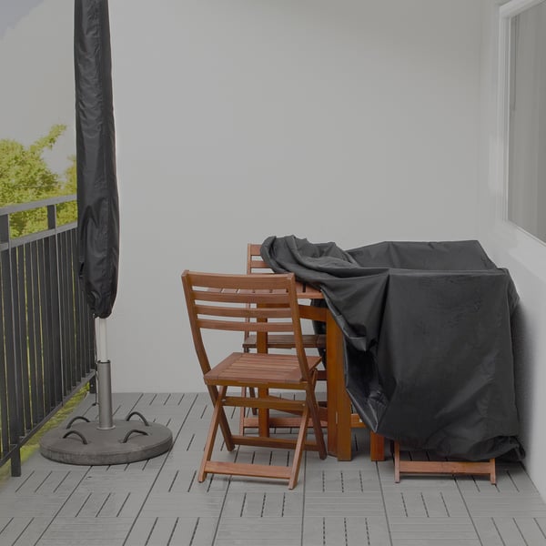 Tostero トステロー 家具セット用カバー ブラック 145x145 Cm Ikea