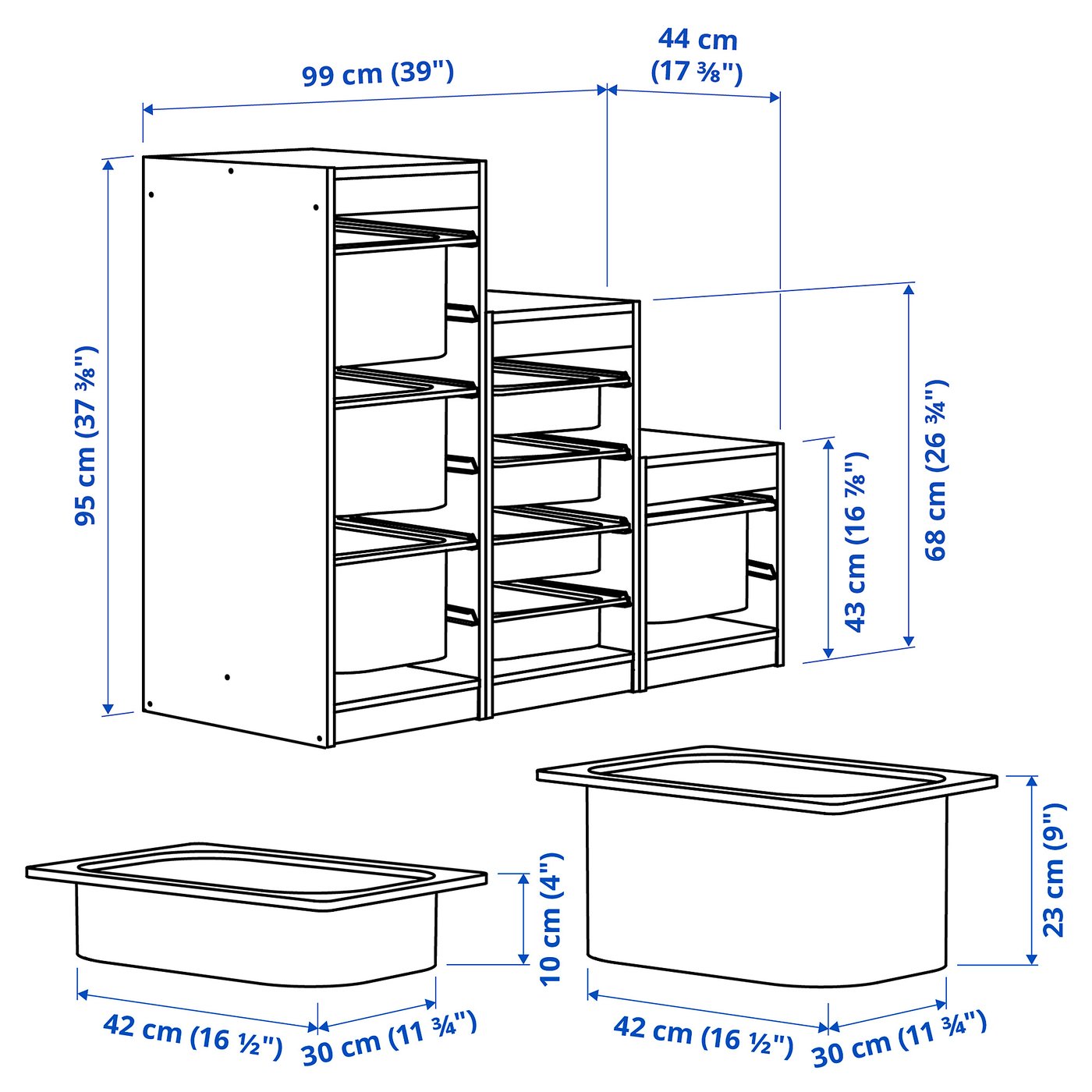 【送料込み！早いもの勝ち】IKEA トロファスト　ホワイト　白　黒　ケース付き Amazon.co.jp: IKEA TROFAST（トロファスト）収納