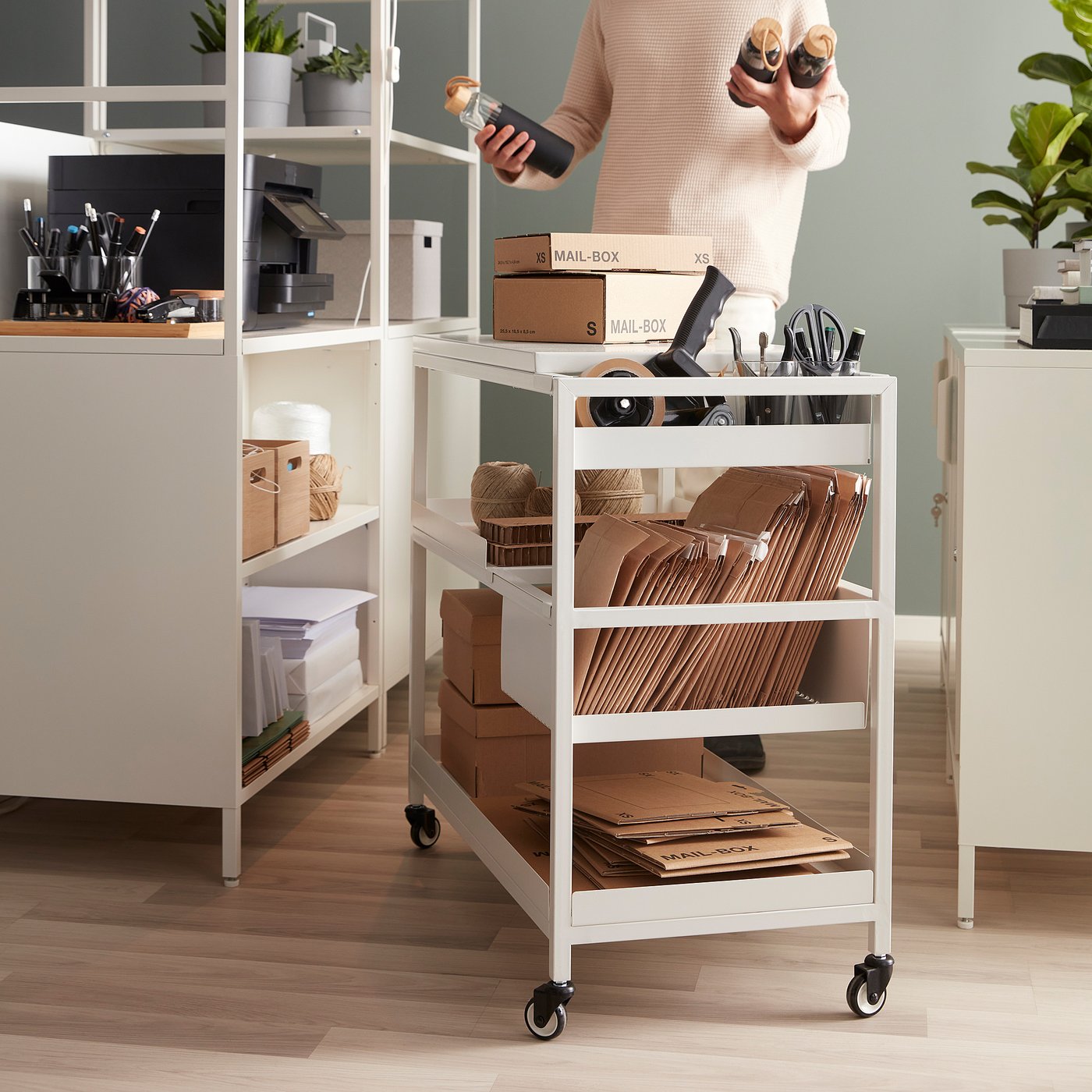 IKEA トロッテン TROTTEN ワゴン ホワイト イケア IKEA - TROTTEN -トロッテン- ワゴン ホワイト 80x40 cm