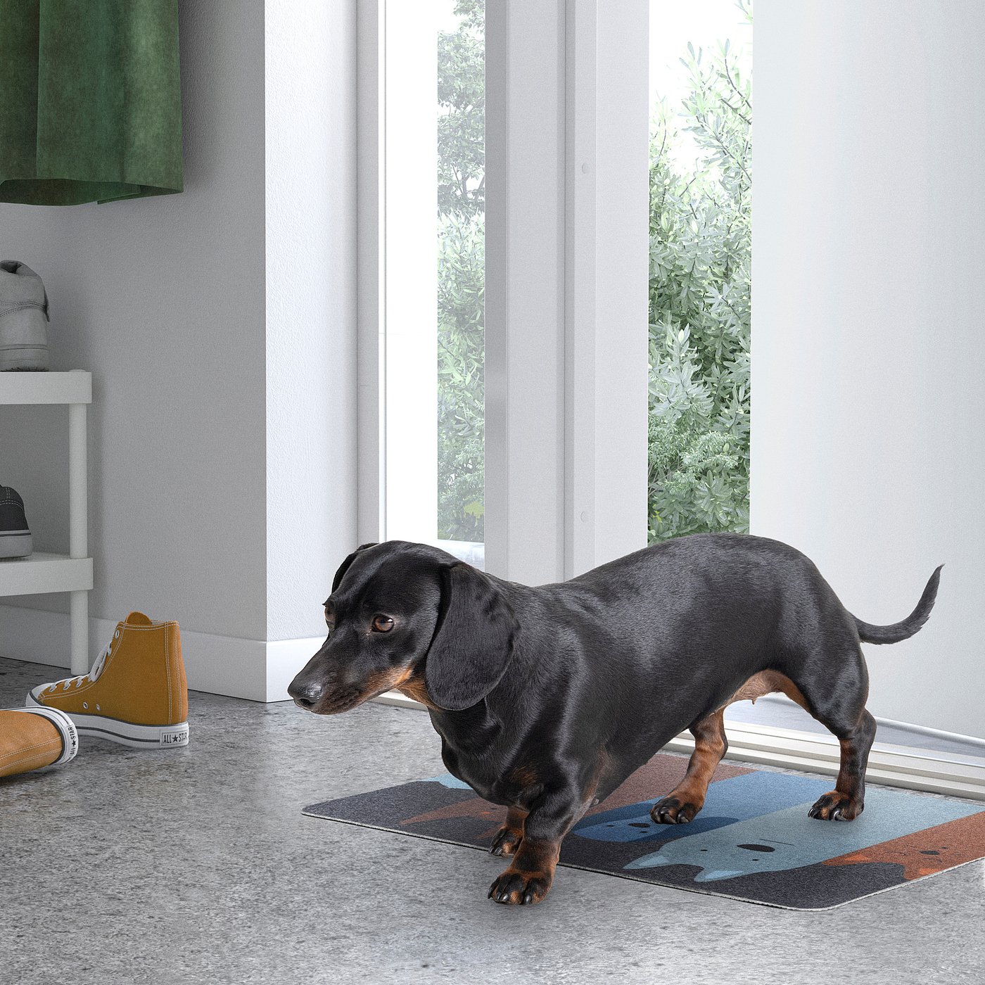 TURISTVÄG トゥリストヴェーグ 玄関マット 室内用, 犬, 40x60 cm - IKEA