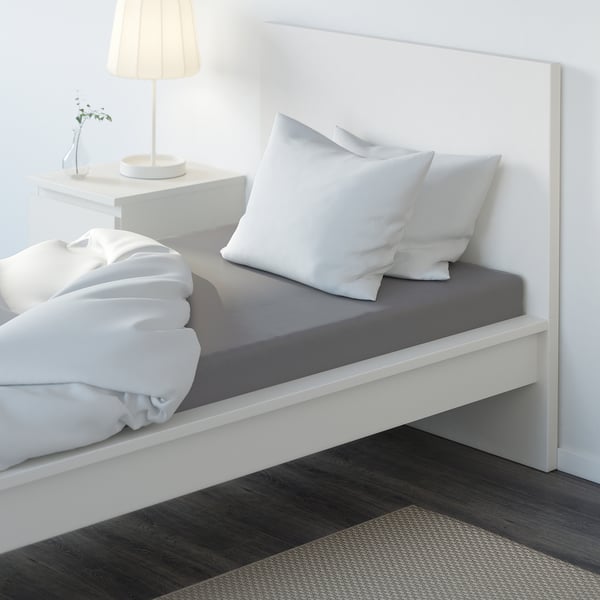 Ullvide ウッルヴィーデ ボックスシーツ グレー 90x0 Cm Ikea