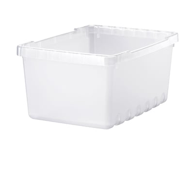 UPPSNOFSAD ウップスノフサド 収納ボックス, 透明ホワイト, 25x17x12 cm/3.5 l