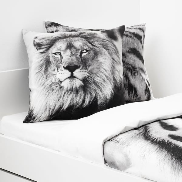 Urskog ウルスコグ クッション ライオン グレー 50x50 Cm Ikea