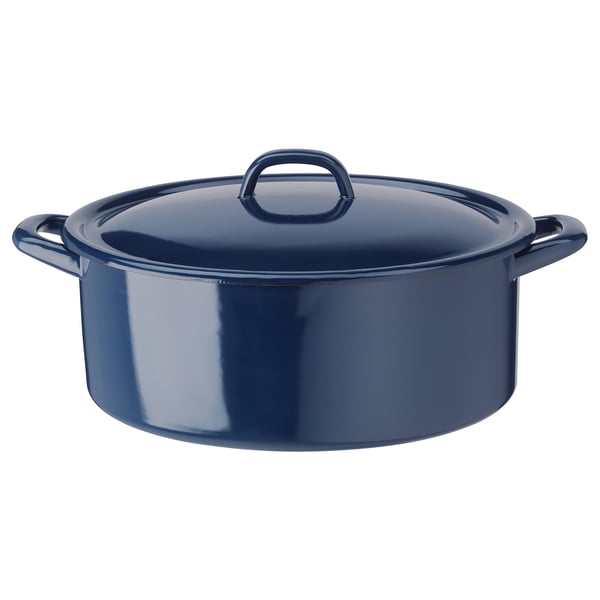 Vardagen ヴァルダーゲン 鍋 ふた付き スチール ホーロー加工 5 L Ikea
