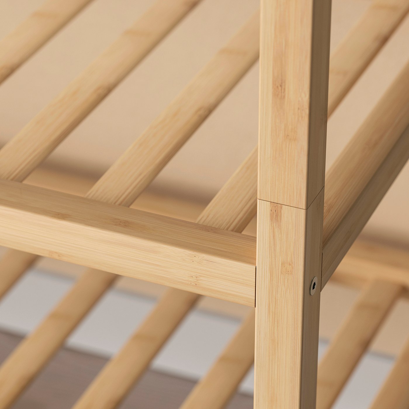 【最終処分　3/15迄】木製 下駄箱 シューズクローゼット シンプル ルーバー 無印良品 カリモク IKEA VASSKÄR ヴァスシェール シューズラック, 竹, 60 cm - IKEA