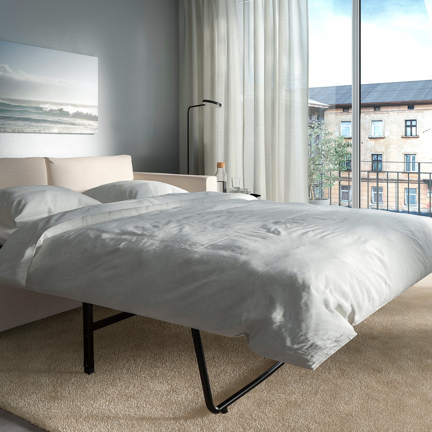 VIMLE ヴィムレ 2人掛けソファベッド, グンナレド ベージュ - IKEA