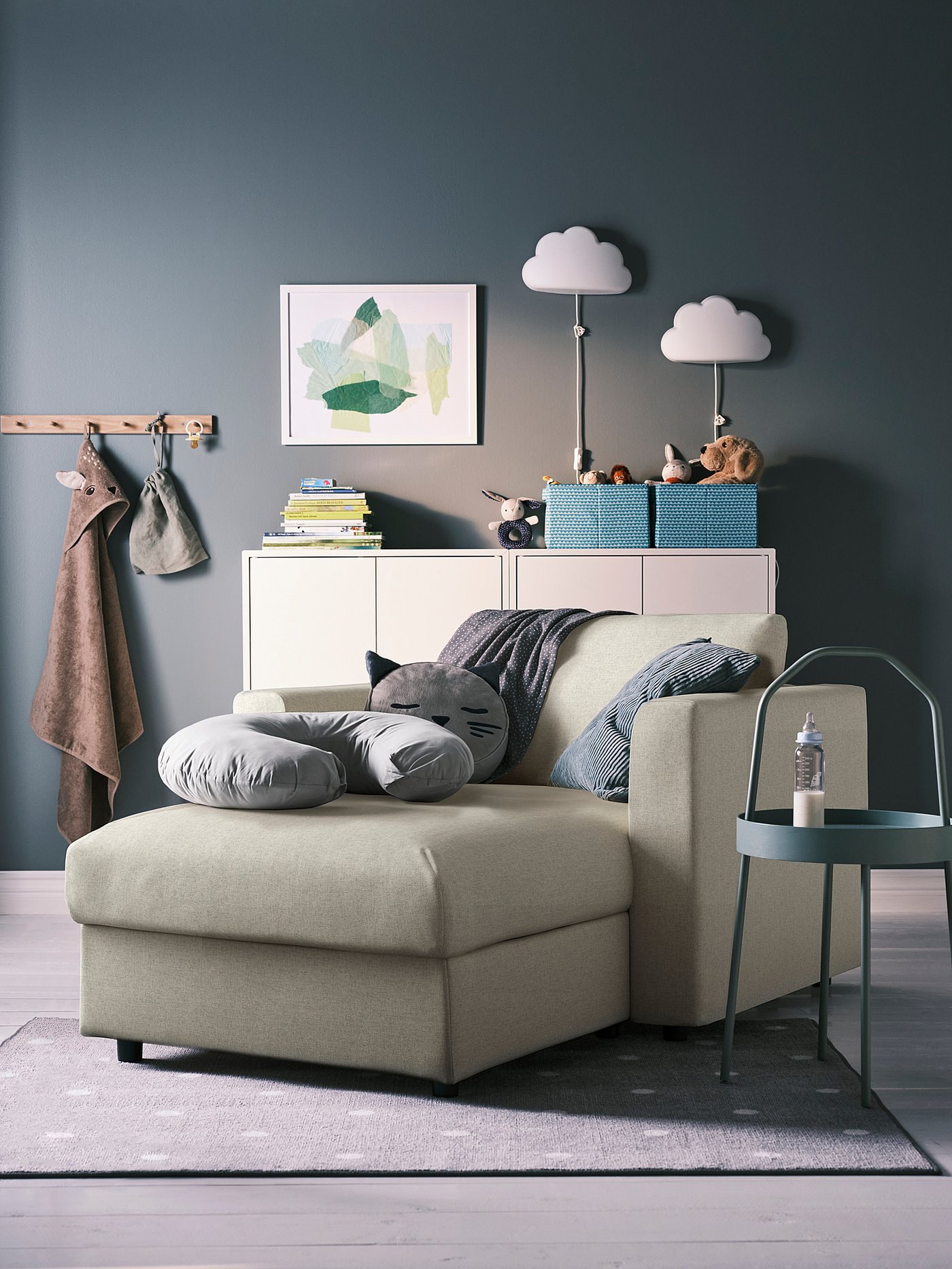 イケア　IKEA VIMLE 寝椅子 1/2 VIMLE ヴィムレ 寝椅子, グンナレド ミディアムグレー - IKEA