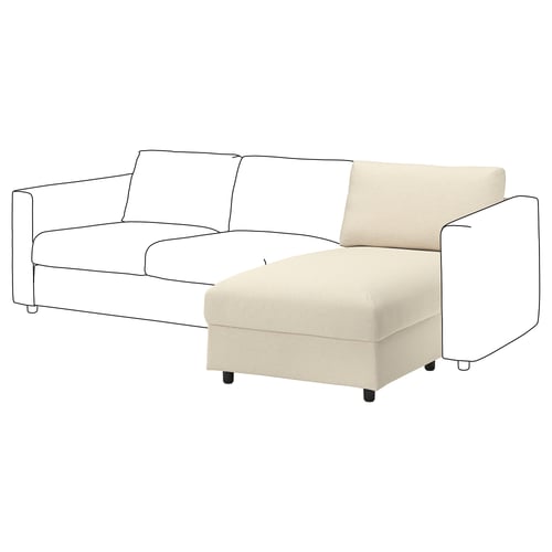 VIMLE ヴィムレ 寝椅子セクション, クネーベック ライトベージュ