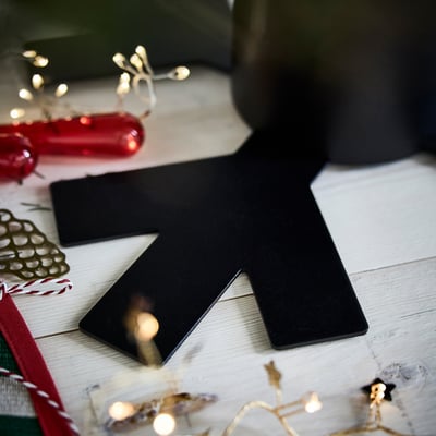 VINTERFINT ヴィンテルフィント クリスマスツリー スタンド, メタル ブラック