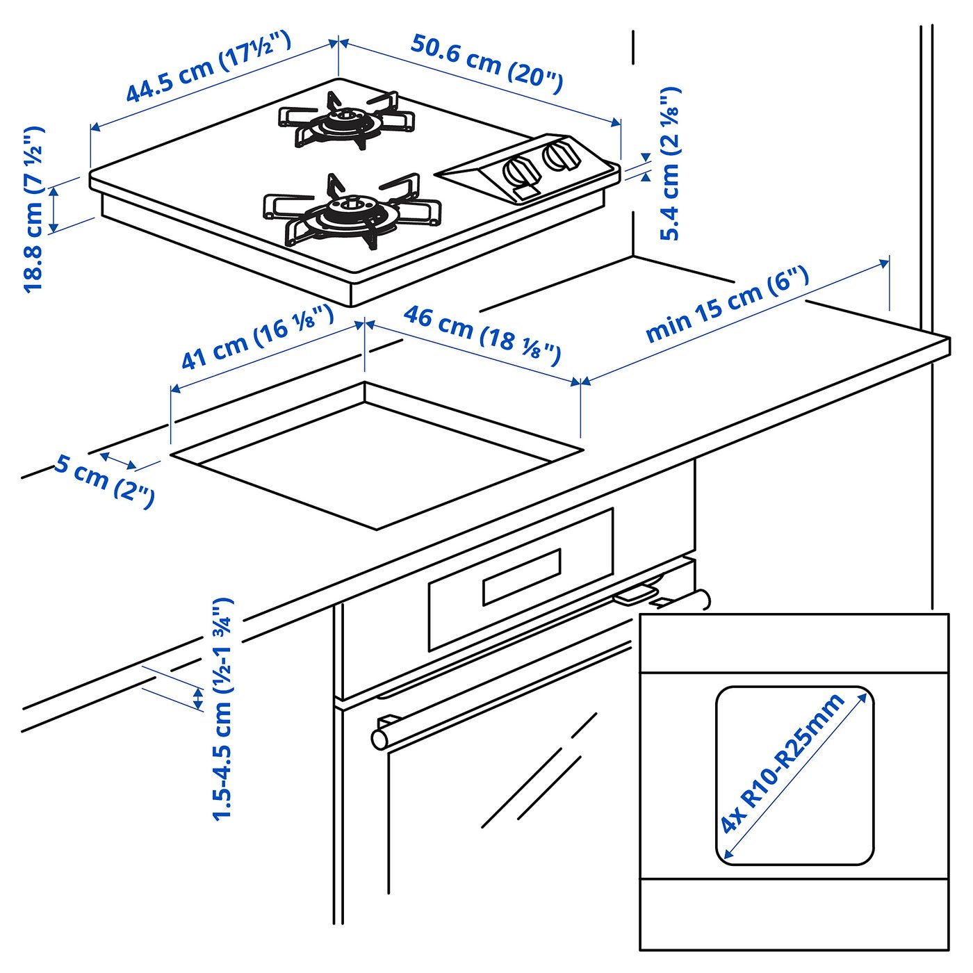 VISSNA ヴィッスナ LPGガスコンロ, 40 cm - IKEA