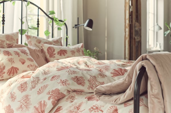 Vitpyrola ヴィートピロラ 掛け布団カバー 枕カバー ホワイト ピンク 150x0 50x60 Cm Ikea Vitpyrola ヴィートピロラ 掛け布団カバー 枕カバー ホワイト ピンク 150x0 50x60 Cm Ikea