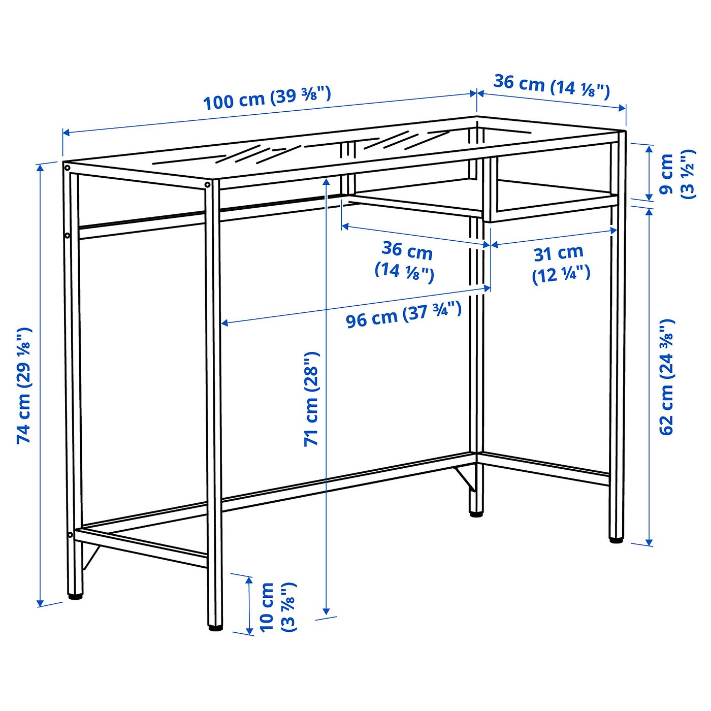 IKEA VITTSJÖ ヴィットショー ラップトップテーブル VITTSJÖ ヴィットショー ラップトップテーブル, ブラックブラウン