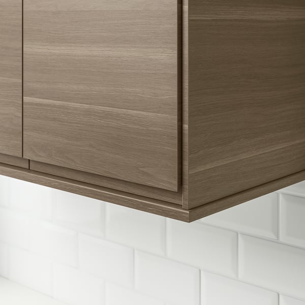 VOXTORP ヴォックストルプ 面取Rデコストリップ/モールディング, ウォールナット調, 221 cm